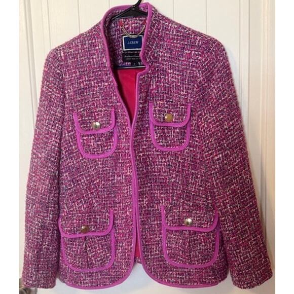 J. Crew Autumn Tweed Fitted Jacket Blazer 8 - Picture 8 of 10